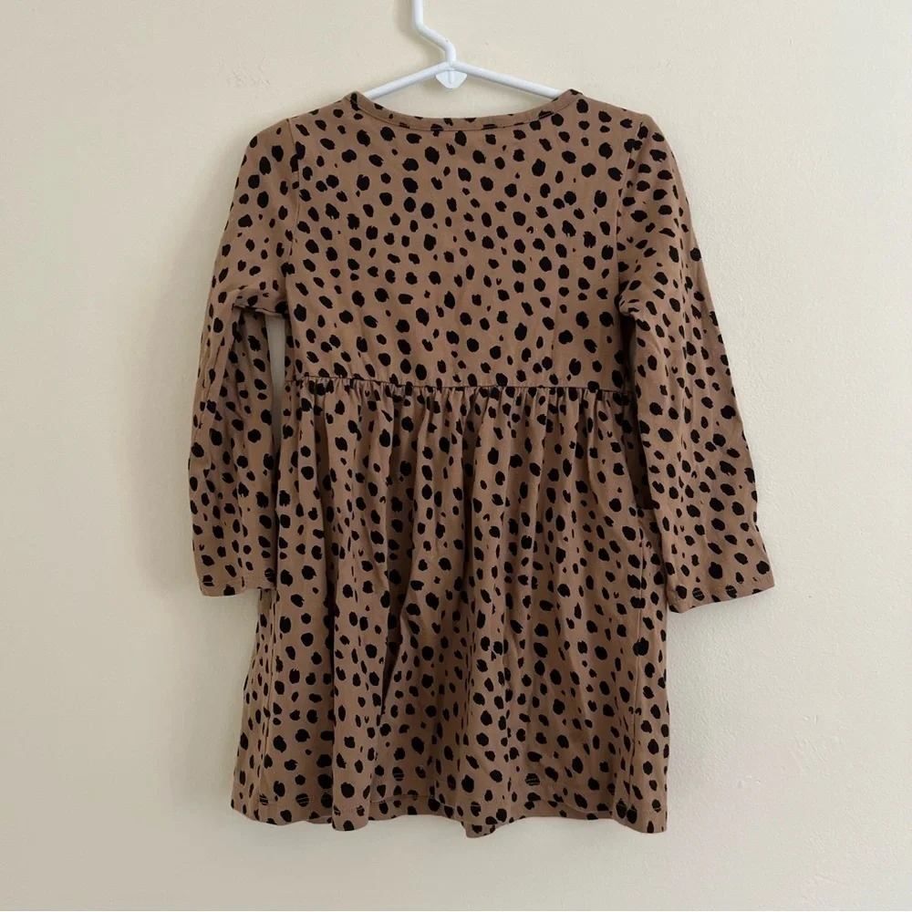 Place 1989 Leopard Print Puffer Jacket Pink Bow 2T Winter Warm Cozy sz 3T‎